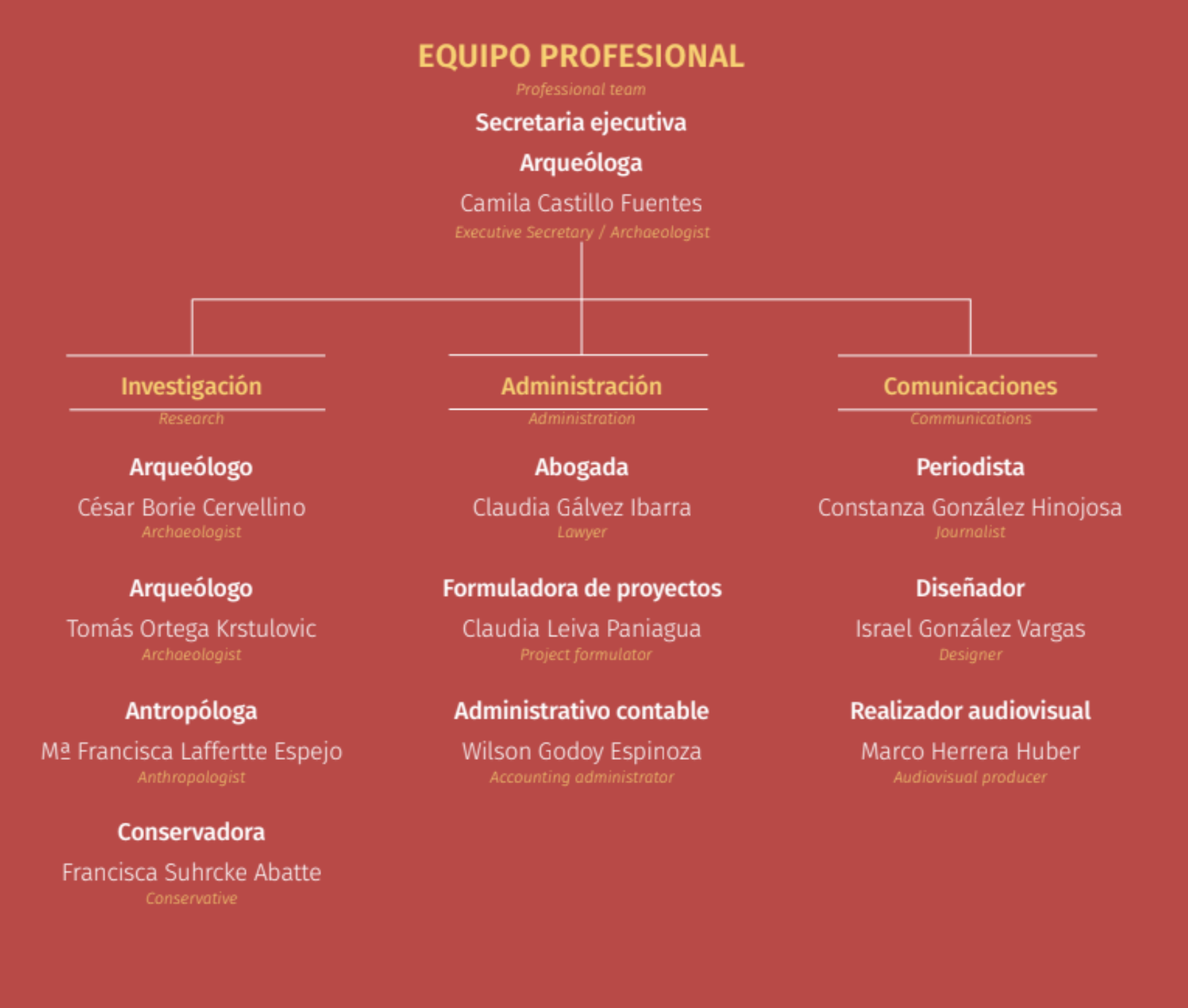 Organigrama del equipo